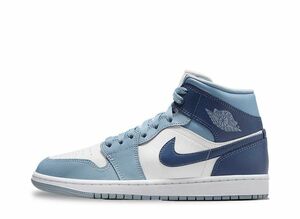 Nike WMNS Air Jordan 1 Mid &quot;White/Diffused Blue&quot; 28cm BQ6472-140