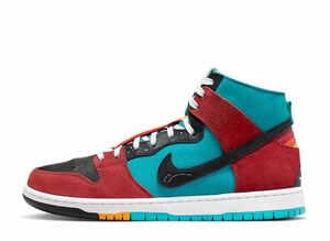 Di’orr Greenwood × Nike SB Dunk High Decon QS &quot;Turquoise Blue and Firewood Orange&quot; 27.5cm FQ1775-400