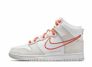 NIKE WMNS DUNK HIGH SE FIRST USE &quot;WHITE/ORANGE&quot; 27.5cm DH6758-100