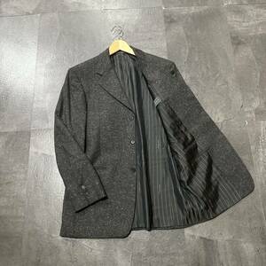 Q☆良品/高級ラグジュアリー服!! 'イタリア製' Salvatore Ferragamo フェラガモ 厚手 ウール&カシミヤ生地 テーラードジャケット 48 紳士服