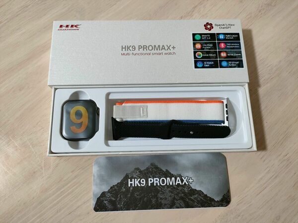 【最新・新品】HK9 PROMAX+ スマートウォッチ 本体ブラック