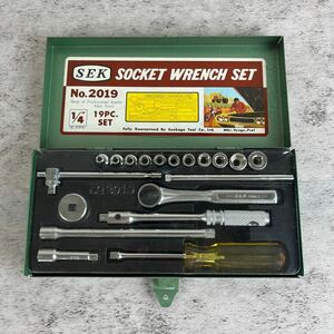 未使用　SEK SOCKET WRENCH SET No.2019 ソケットレンチセット スエカゲツール 工具 中古品 ラチェット フレックス スピンナ