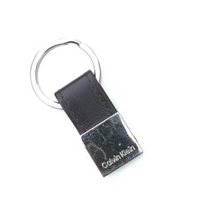 [ profit ] Calvin Klein design key ring steel leather Calvin Klein