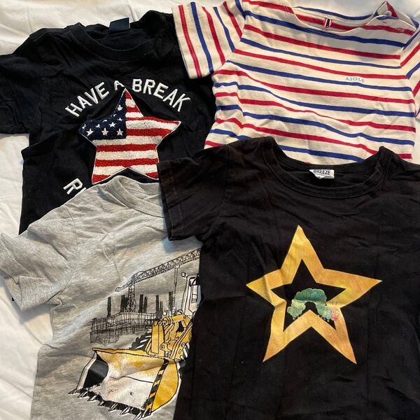100-110cm 半袖Tシャツ 4枚セット BREEZE、GAP、RUSTY、AIGLE