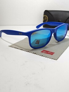 1 иен старт [ текущее состояние товар / с ящиком ]Ray-Ban RayBan солнцезащитные очки RB4202-F ANDY зеркало линзы голубой рама 
