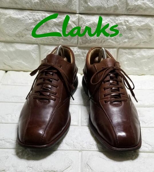 Clarks　レザースニーカー　UK7（25.5cm) ブラウン ビジネスシューズ