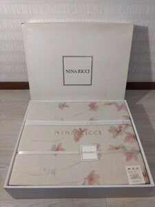 [M118][ unused ] NINA RICCI Nina Ricci blanket single size 140×200 cotton 100% made in Japan cotton blanket bedding gift 