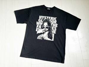 17SS HYSTERIC GLAMOUR ヒステリックグラマー girl ガール プリント Tシャツ t-shirts カットソー M 半袖 黒 ブラック △6