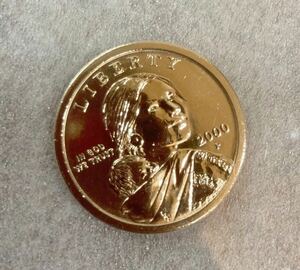 アメリカ貨幣 2000年 コイン 記念硬貨 サカガウィア インディアン女性 1ドル硬貨sacagawea dollar coin
