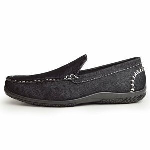  new goods #29~29.5cm driving shoes light weight . slide men's slip-on shoes Denim car driving shoes Loafer casual stitch [ eko delivery ]