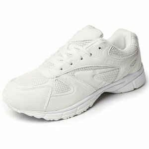  new goods #25.5cm man and woman use white sport shoes wide width wide 3EEE light weight sneakers sport student shoes part . going to school cord shoes Kids white shoes [ eko delivery ]