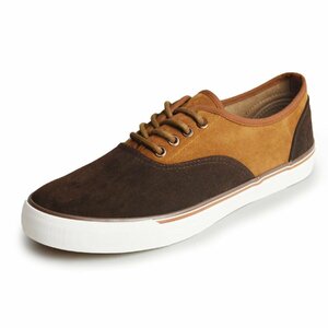  новый товар # не использовался 25.5cm мужской спортивные туфли casual deck shoes легкий шнур обувь Flat комфорт подушка замша [ eko рассылка ]