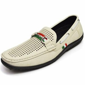 [ stock disposal ] new goods #25.5~26cm driving shoes men's slip-on shoes bit Loafer light weight moccasin casual deck [ eko delivery ]