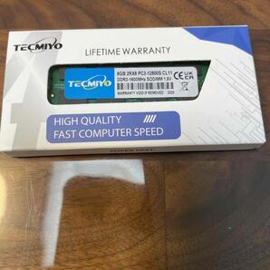TECMIYO (8GB 2RX8 PC3-12800S CL11 DDR3-1600MHz SODMM 1.5V) メモリー　2枚組