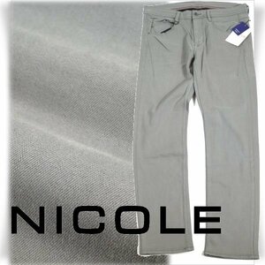  новый товар 1 иен ~* Nicole selection NICOLE selection мужской стрейч распорка цвет Denim брюки 48 L серый *4957*