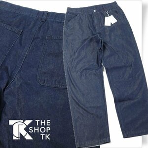  новый товар 1 иен ~*THE SHOP TK Takeo Kikuchi мужской CAVE Denim painter's pants L индиго Denim темно-синий стрейч подлинный товар *5338*