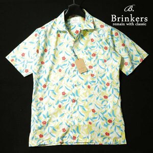 新品1円～★定価1万 Brinkers ブリンカーズ コットン綿100% 半袖カジュアル シャツ M イエロー 正規店本物 ◆5438◆