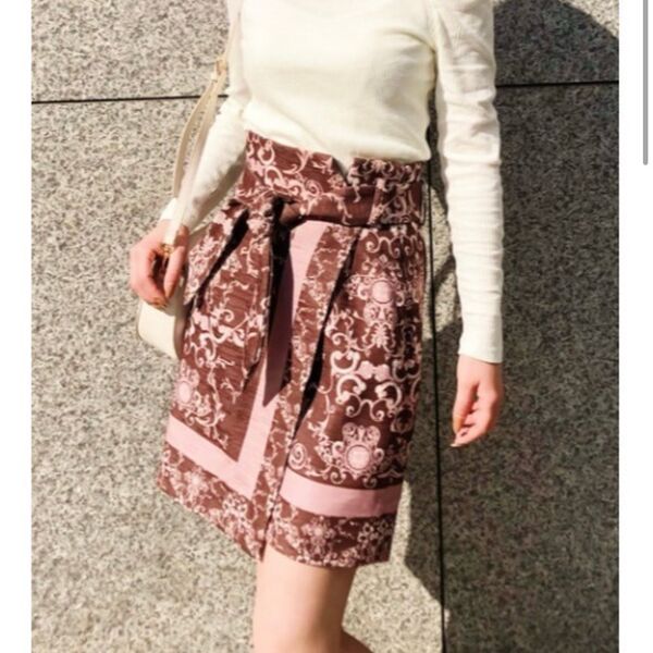 【rienda】Wrap Scarf H/W Mini SK/ラップスカーフミニスカート
