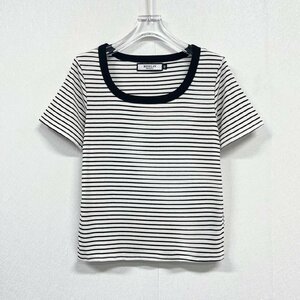 standard Europe made * regular price 2 ten thousand * BVLGARY a departure *RISELIN short sleeves T-shirt thin ventilation put on .. border pattern clean . summer leisure lady's L/48