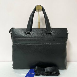  highest grade briefcase regular price 12 ten thousand *Emmauela* Italy * milano departure * fine quality cow leather on goods 2way thin type tote bag bag commuting business gentleman men's 