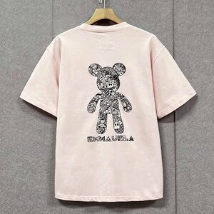 人気・半袖Tシャツ 定価2万◆Emmauela・イタリア・ミラノ発◆上質 吸汗 通気 ソフト 個性 クマ プルオーバー カットソー スウェット 夏 L