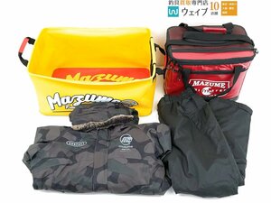 マズメ コンタクトオールウェザースーツ MZXFW-078 Lサイズ・ウェイディングカーゴ IV・タックルコンテナ II 計3点