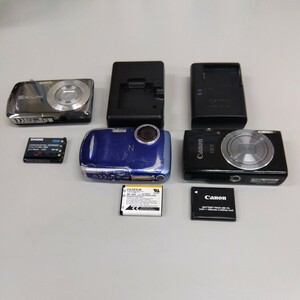  digital camera 3 pcs. set together [ junk treatment ] Casio, Canon, Fuji film 