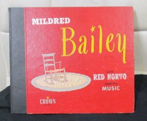 ** Jazz 78rpm ** Mildred Bailey With Red Norvo And His Music[ US'46 Crown Records Album No. 2 ] SP盤 4 x Shellac