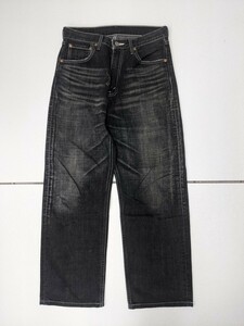 2. Levi's ... атмосфера выдающийся сделано в Японии 00s LEVI'S 504fe-do черный Denim брюки джинсы Old American Casual W30L33 чёрный y606
