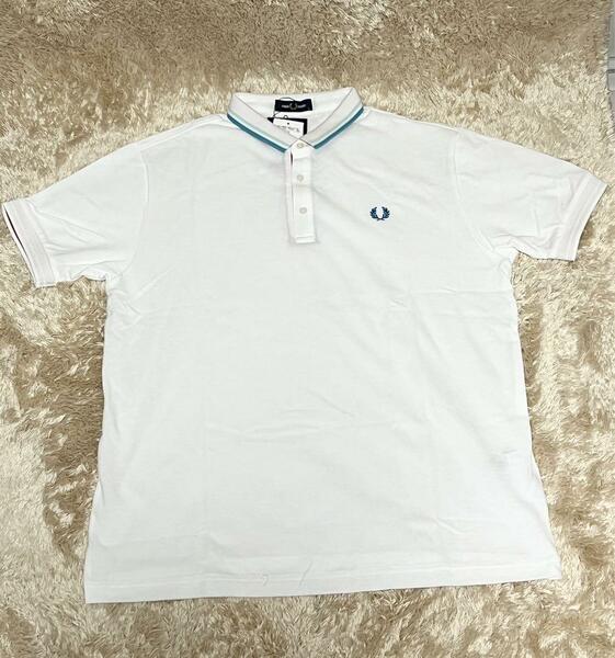 即決★新品未使用 日本製 FRED PERRY★XL 鹿子ポロシャツ フレッドペリー 白 ホワイト 半袖 FZ1902 ヒットユニオン