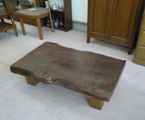 座卓　 一枚板　 ナラ　天然木　 無垢材　 ローテーブル　 リビングテーブル　センターテーブル