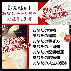 【２人用】あの人と私のトリセツ！　算命学鑑定