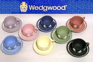 ◎WEDGWOOD ウェッジウッド ジャスパー カップ&ソーサー 「6人の踊り子」 8色全揃え◎z36