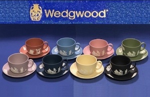 ◎WEDGWOOD ウェッジウッド ジャスパー カップ&ソーサー 8色セット◎