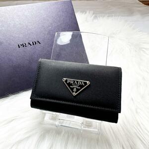 極美品　PRADA プラダ テスートナイロン 6連 キーケースb 鍵入れ