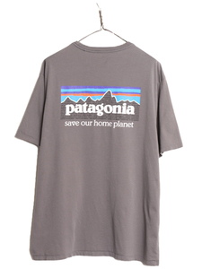 22年製 パタゴニア 両面 プリント 半袖 Tシャツ メンズ XL / 古着 Patagonia アウトドア 大きいサイズ P6 ボックスロゴ バックプリント 灰