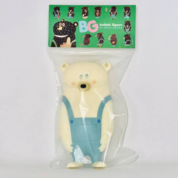 KOHEI OGAWA おがわこうへい White BG bear with light blue pant ソフビ HOW2WORK メディコムトイ POP MART ポップマート Zimomo labubu