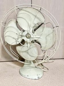  Hitachi HITACHI electric fan A.C DESK FAN 4 sheets wings root metal feather Showa Retro interior 