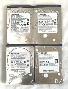 ★1円スタート★2.5インチ(ノートPC用) Toshiba SATA HDD 1TB (4枚セット）/ 動作チェック済 / フォーマット済