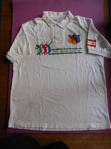 USED 中古 ヴィンテージ 80s Hanes Made in USA 半袖 ポロシャツ ホワイト サイズ XL へインズ 白 THE DAVIS CUP 89 Kealalu Court テニス