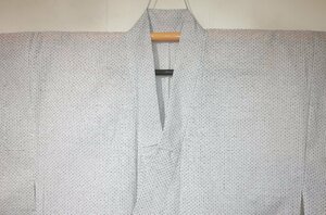 . water 3035.. woven cotton flax white Ooshima style man kimono single ..75 height 155К... woven white ground flat angle 10 character . new goods extra-large 