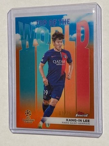 2023-24 Topps Finest UEFA Club Competitions Orange Top of the World Lee Kang-in /25 イ・ガンイン