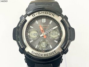 ★稼働品◎ CASIO カシオ G-SHOCK Gショック AWG-M100 タフソーラー 電波 アナデジ メンズ 腕時計 3402H5-19