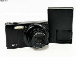★シャッターOK◎ RICOH リコー CX4 ブラック コンパクト デジタルカメラ バッテリーチャージャー付 16921O12-12