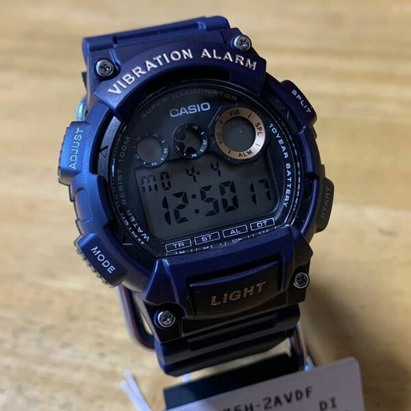 【新品】【箱無し】カシオ CASIO 腕時計 メンズ W-735H-2AV クォーツ ブラック ダークパープル