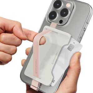 2in1 シリコンストラップ カード入 スマホ アクセサリー グリップ 落ちない