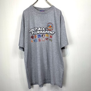 Champion チャンピオン ACC ラグビー カレッジ Tシャツ XLサイズ グレー 半袖 ロゴ