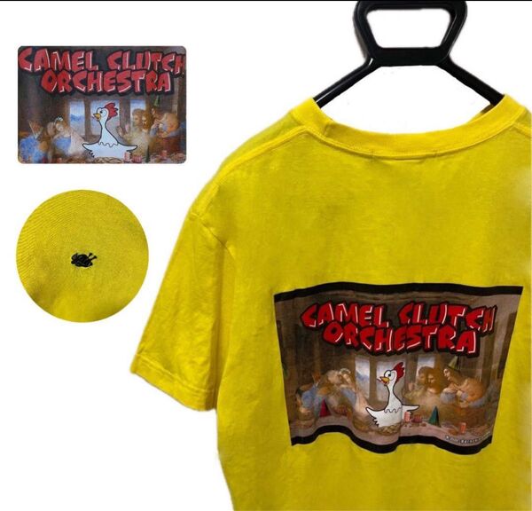 【キャメルクラッチオーケストラ】 最後の晩餐 チキン Tシャツ Lサイズ