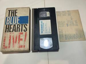 VHS ビデオ　THE BLUE HEARTS ブルーハーツ　LIVE! 動作未確認