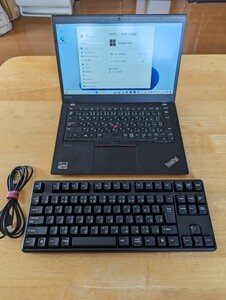Lenovo ThinkPad x13 gen1 AMD Ryzen5PRO 4650U memory 16GB SSD256GB ARCHISS red axis keyboard Windows11 Pro start-up has confirmed 